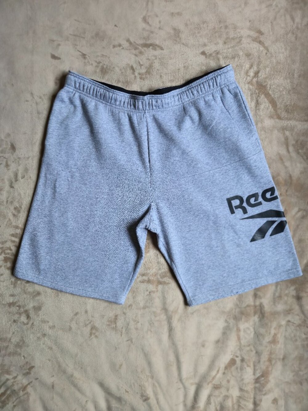 Reebok Identity Big Logo Fleece Sweat Shorts Heather Gray Men's XXL
